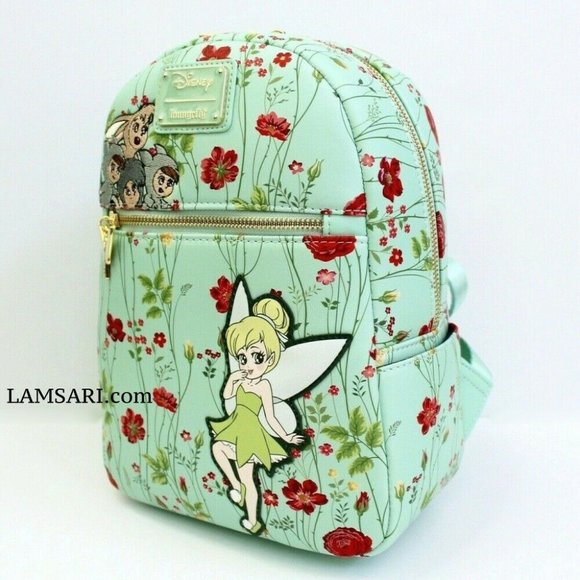 Loungefly Disney Peter Pan Tinkerbell & Lost Boys Floral Mini Backpack main image 7